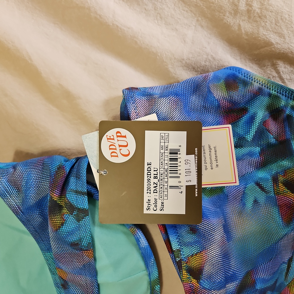 Blue Patterned Bikini Set - Picture 3 of 4